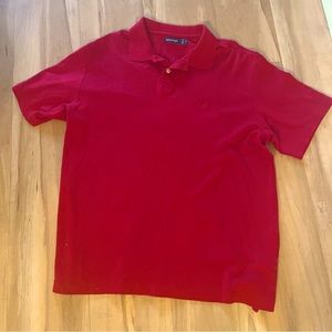 Nautica Polo Shirt Red 100%  Cotton Short Sleeve Mens Size XL